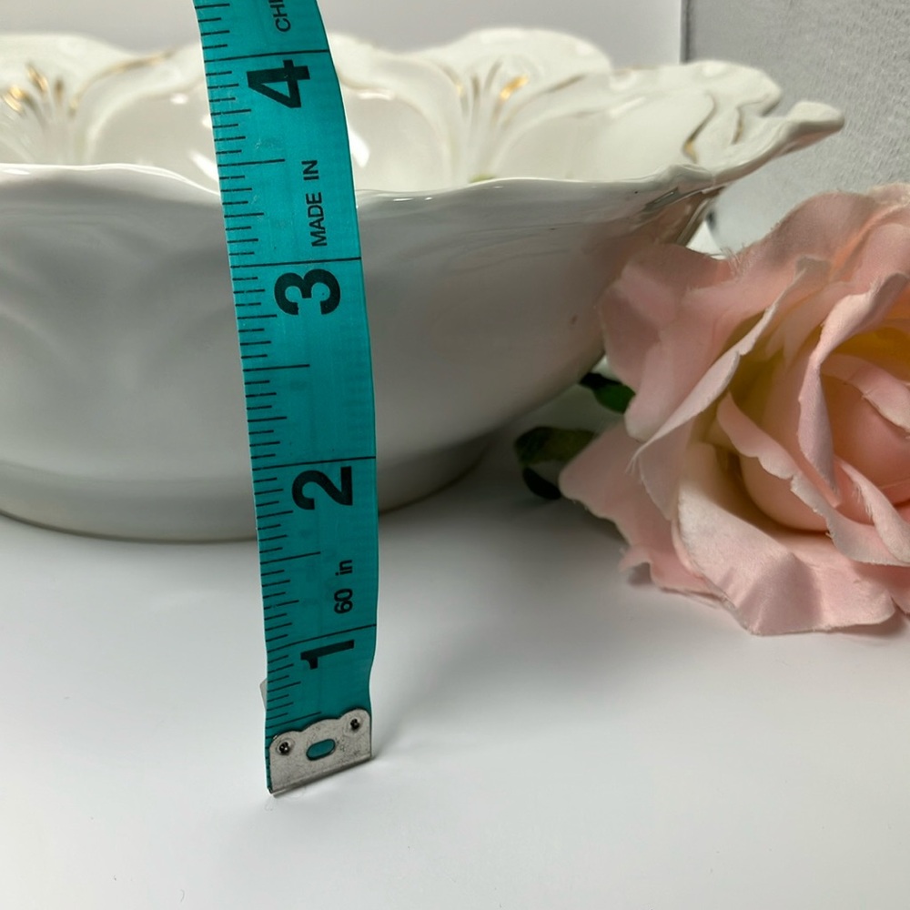 Antique German Scalloped Porcelain Bowl - Picture 13 of 16